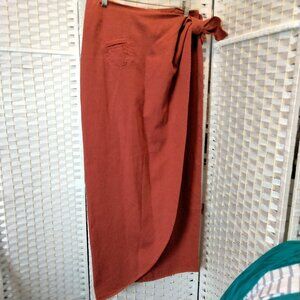 Tru Supply rust wrap skirt size M